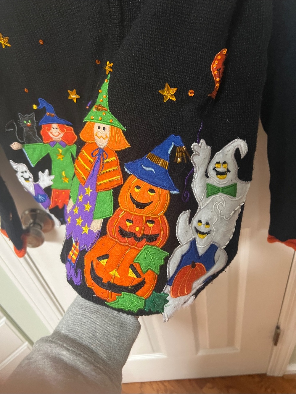 Tiara International Vintage 90s Halloween Sweater / Cardigan - Picture 6 of 8